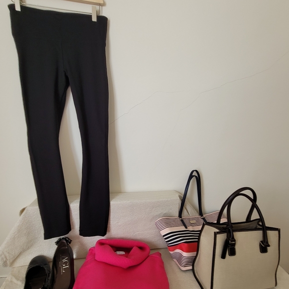 WHBM Slimming high waist refined seam detail black sculpted structured pant - Picture 5 of 17